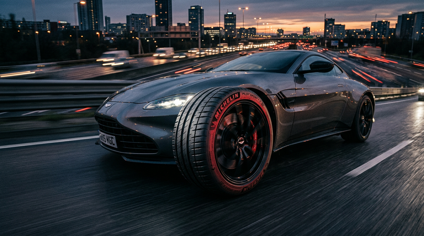 FALCON Tyres high performance car on road