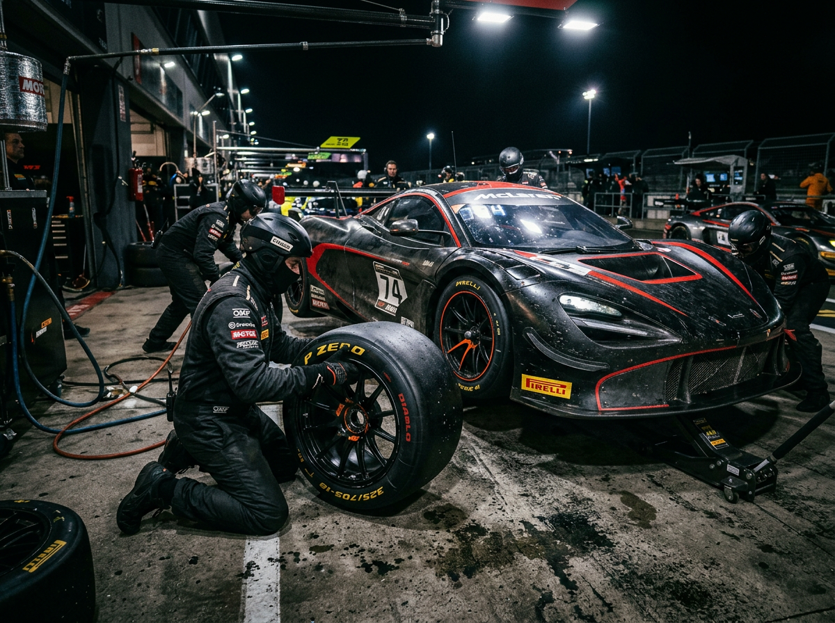 Pit Lane Tyre Mounting
